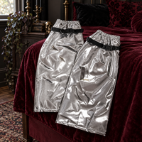 Metallic Silver Leg Warmers