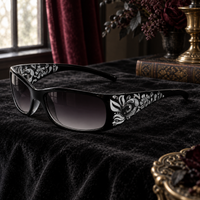 Square Floral Relief Sunglasses