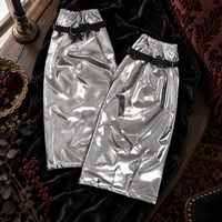Metallic Silver Leg Warmers