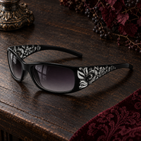 Square Floral Relief Sunglasses