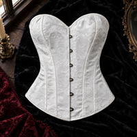 White Jacquard Corset Top