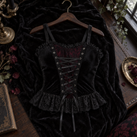Black Gothic Corset Style Top