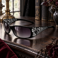 Square Floral Relief Sunglasses
