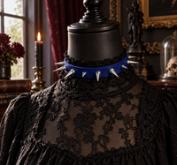 Blue Spiked Choker