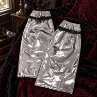 Metallic Silver Leg Warmers