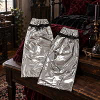 Metallic Silver Leg Warmers