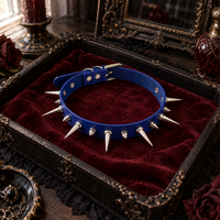 Blue Spiked Choker