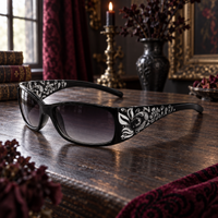 Square Floral Relief Sunglasses