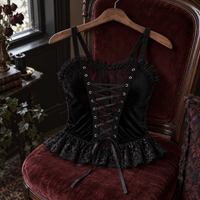 Black Gothic Corset Style Top